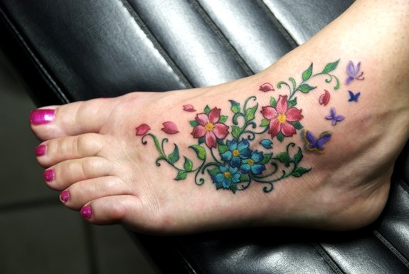 Tattoos - Cherry Foot ! - 50641